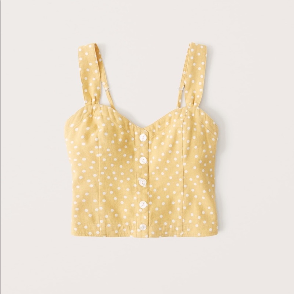 Abercrombie Pleated Wide Strap Button-Through Cami Size Small